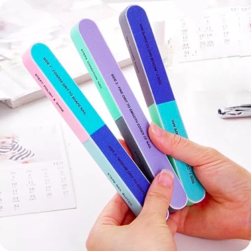 Nail Buffer 7 Sisi Kikir Pengasahan Pengilap Pengasah Asahan Kuku Manicure Manikur RO3