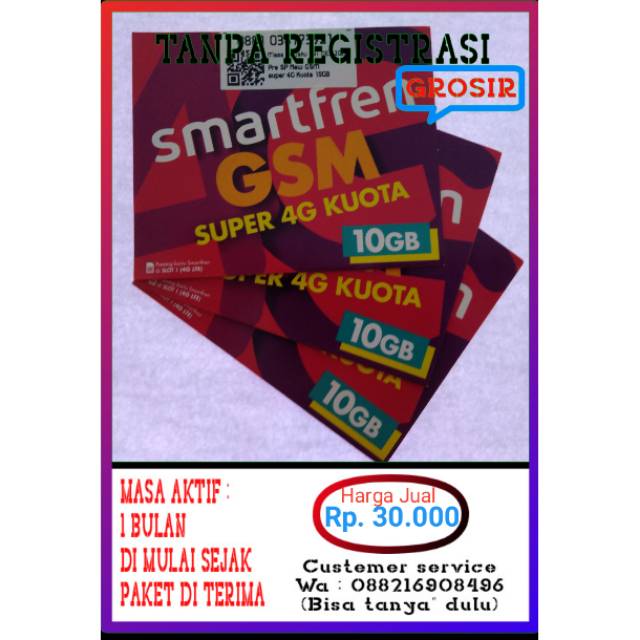 GROSIR PAKET DATA SMARTFREN 10GB