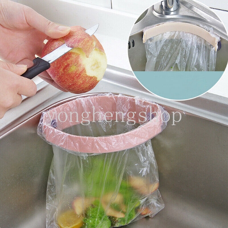 Rak Holder Kantong Sampah Dengan Suction Cup Untuk Wastafel Dapur