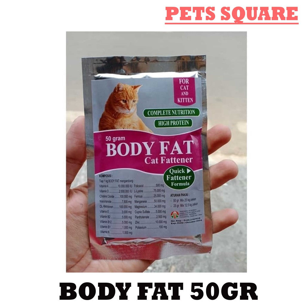 BODY FAT CAT FATTENER 50GR VITAMIN PENGGEMUK KUCING