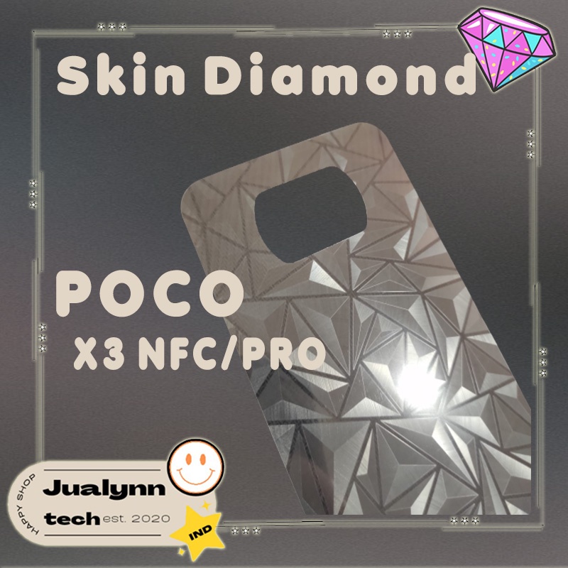 Skin Diamond HP XIAOMI POCO X3 PRO / POCO X3 NFC Back Screen Protector Pelindung Belakang Skin Stick