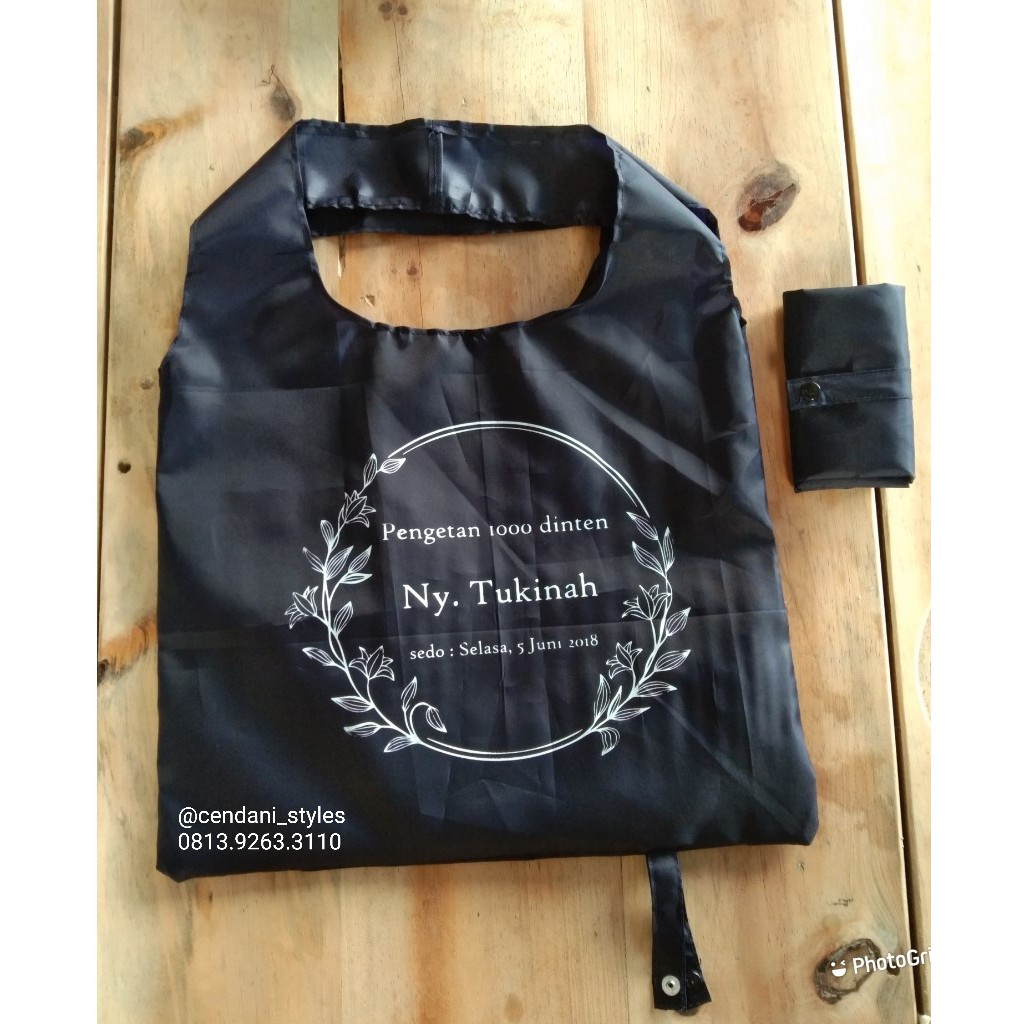 Tas Lipat Lilit Parasut Waterproof Custom Sablon 1 sisi 1 warna