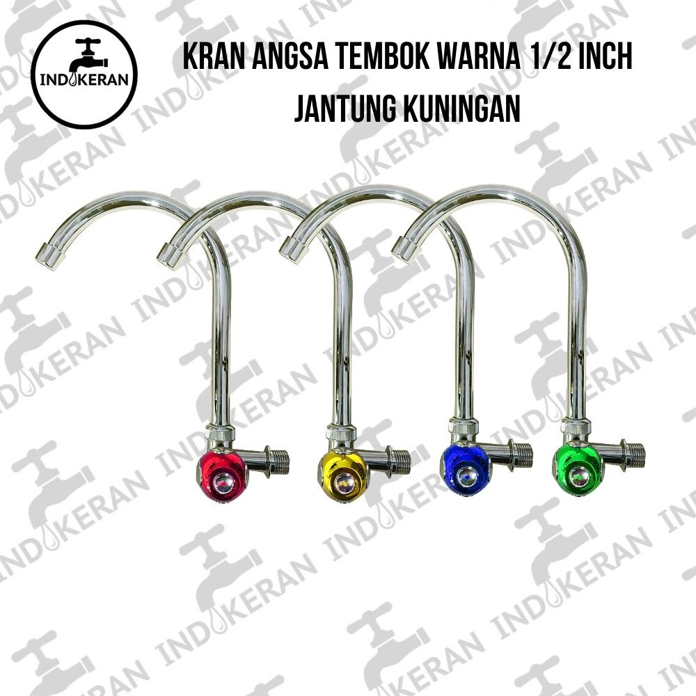 INDOKERAN - Kran Angsa Dapur Cuci Piring Warna - 1/2 Inch - High Quality