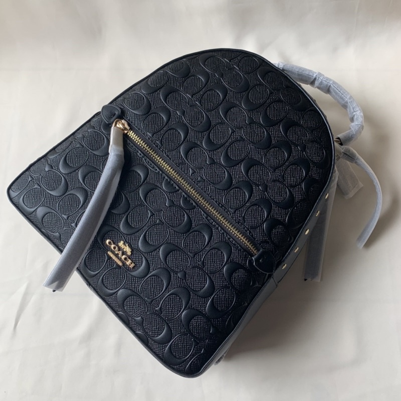 Coach Jordyn Backpack Shoulder Bag in Signature Leather with Rivets (F77688)