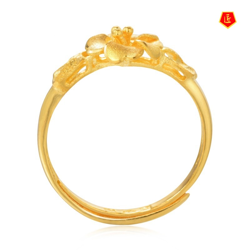 [Ready Stock]Gold Flower Women's Ring Elegant Personality