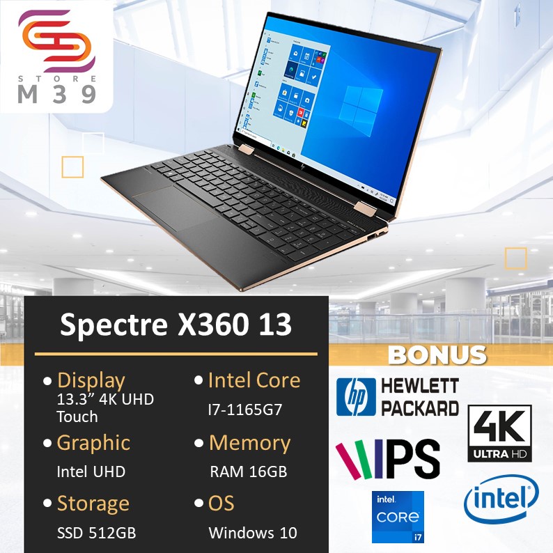 Jual LAPTOP HP Spectre X360 13 4K UHD TOUCH I7 1165G7 RAM 16GB SSD ...