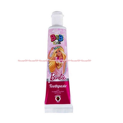 B&amp;B Barbie Toothpaste Floride Calcium Xylitol Strawberry Odol Bnb B n B Pasta Gigi Berbi Rasa Stroberi