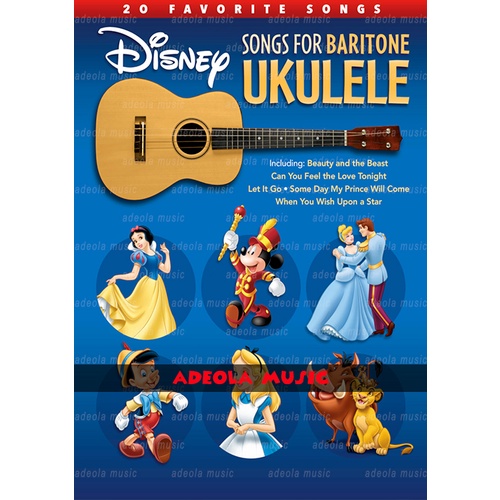 Buku Ukulele Disney / (UKL-5) SONGS FOR BARITONE UKULELE
