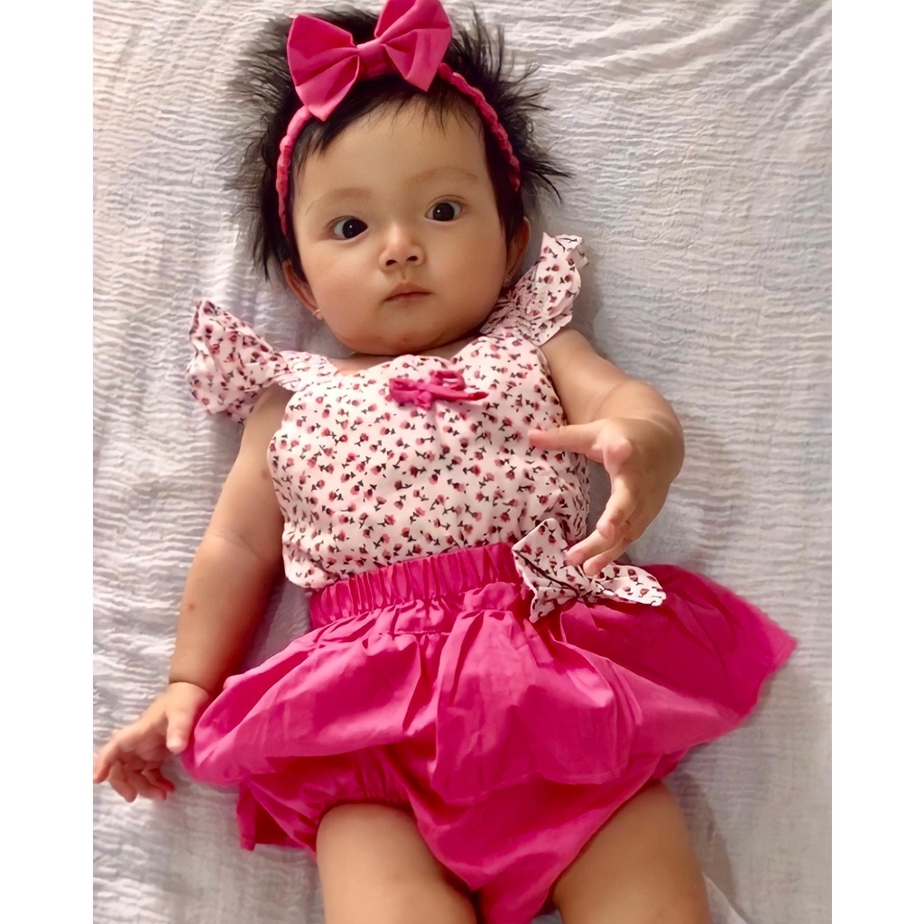 Dominika / JULIE SET / TALITHA  / GEMPITA LOVE ASTER  Baju Setelan Jumper Rok Bunga Bandana Sepatu Pergi Lucu Fashion Anak Bayi Perempuan Cewek