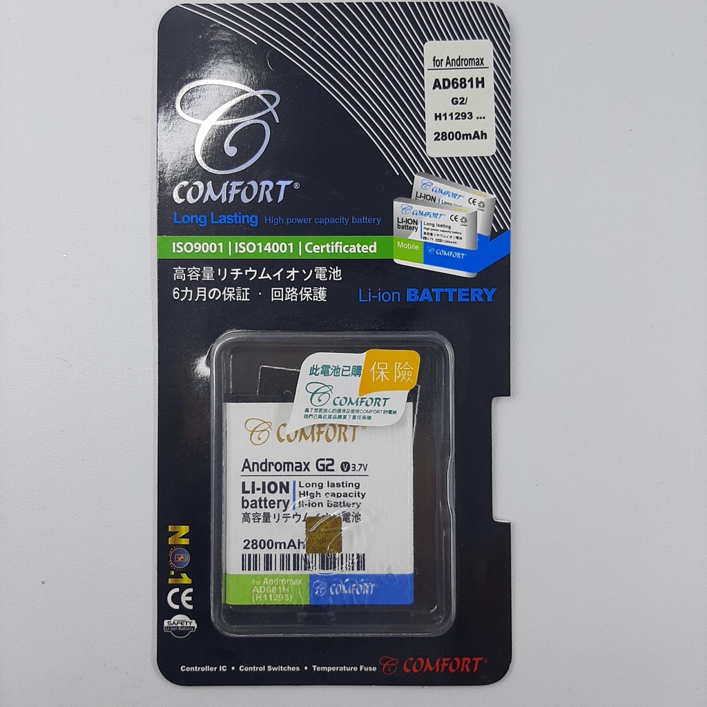 Baterai Max G2 COMFORT Double Power for Smartfren Andromax G2