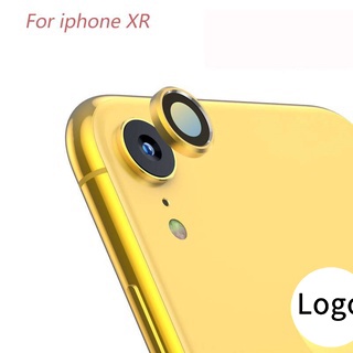 Tempered Glass Pelindung Lensa Kamera Belakang + Ring Metal Untuk Iphone Xr