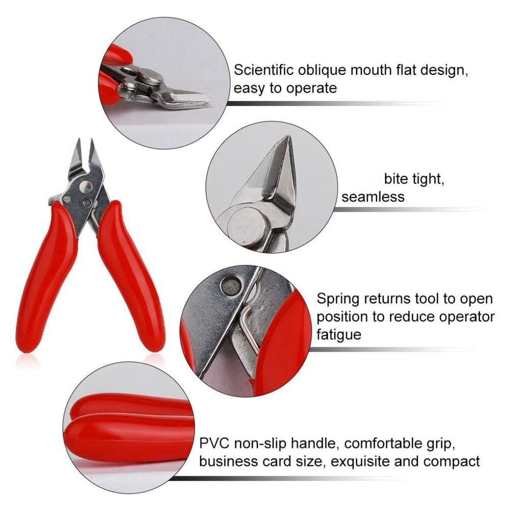[Elegan] Tang Mini Untuk Kawat Stripping Non-slip Tajam Sisi Snips Diagonal Dengan Kunci Nipper Hardware Hand Tools Pemotong Kawat