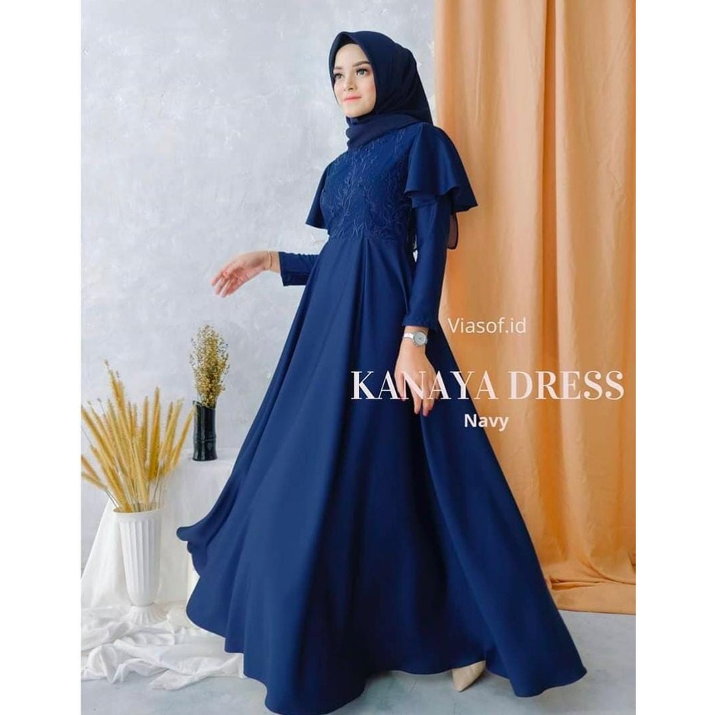 kanaya dres brukat//gamis murah/grosir gamis