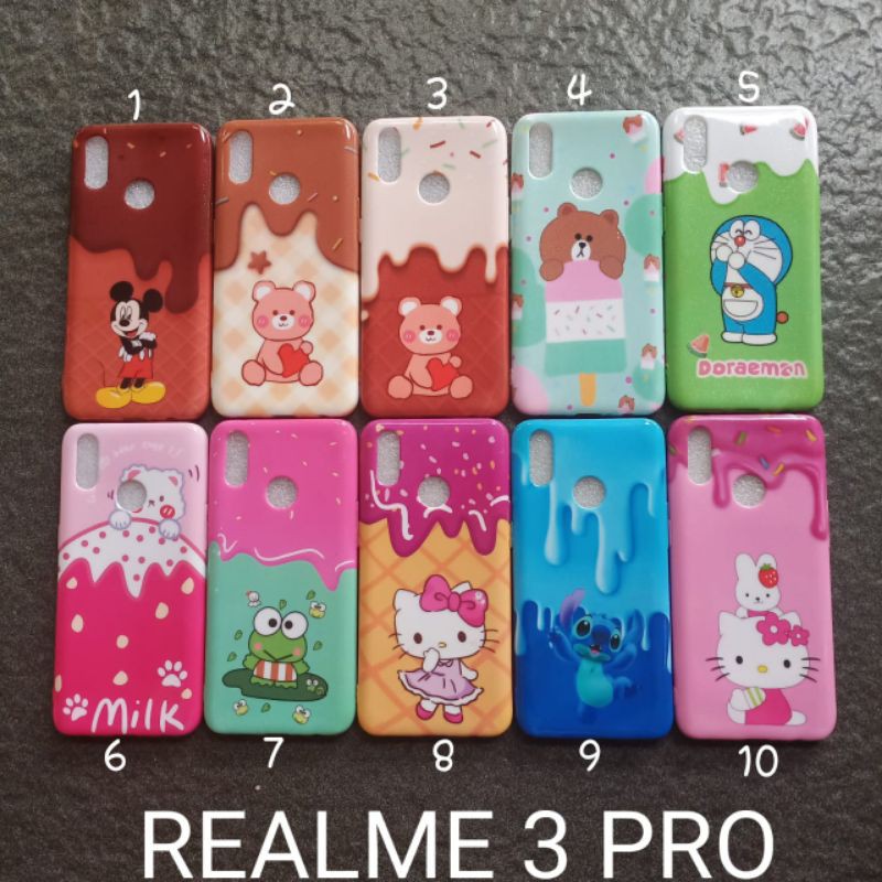 Soft case realme 3 pro  motif gambar karakter cewek softcase softsell silikon