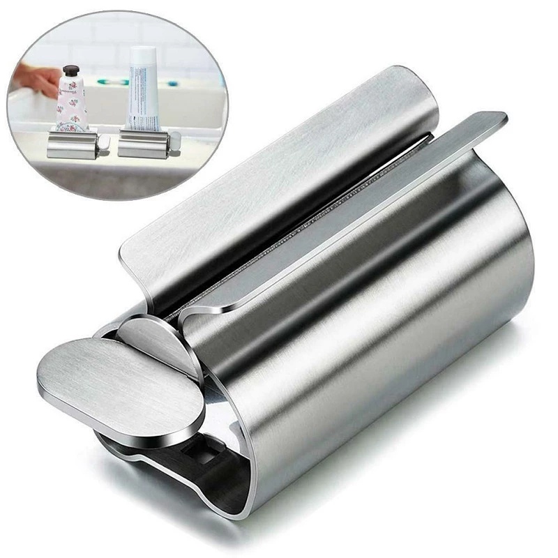 Dispenser Pasta Gigi Manual Multifungsi Bahan Stainless Steel Untuk Kamar Mandi