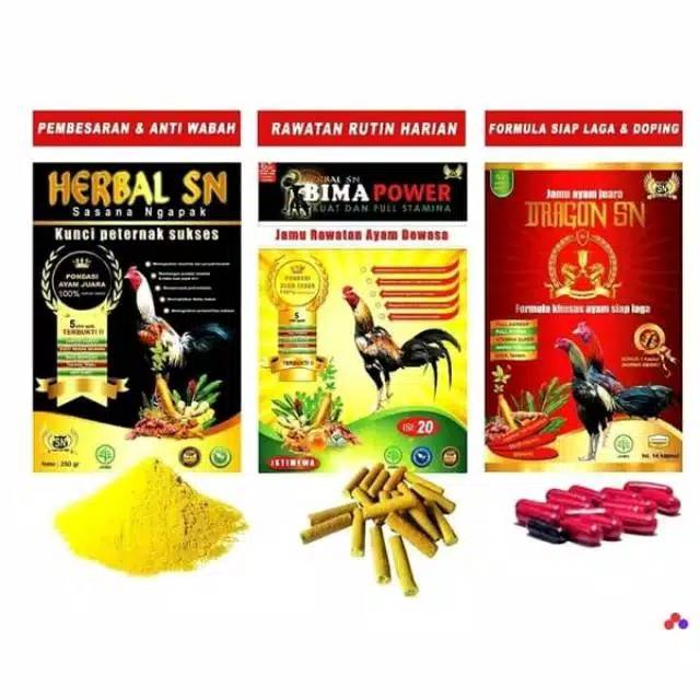 PAKET DRAGON SN (herbal sn 100 gram & bima power 20 stick)