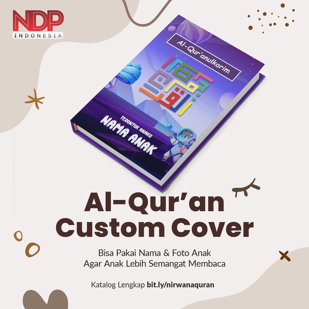 Al-Quran Costom Cover Foto dan Nama Sendiri