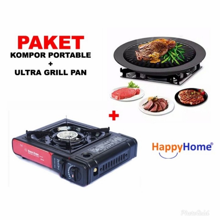 Paket Kompor Portable Bbq Ultra Grill Pan 021