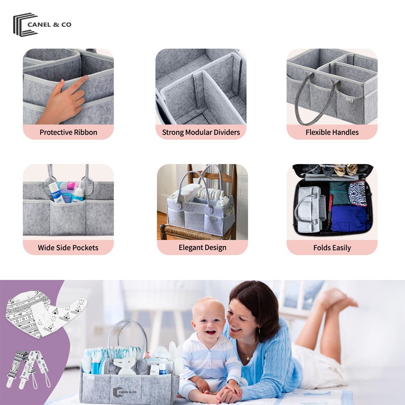 CANEL &amp; CO Multipurpose Caddy Bag/ Diaper bag / Tas bayi/ Caddy Bag  Diaper Organizer /Tas Popok Peralatan Bayi