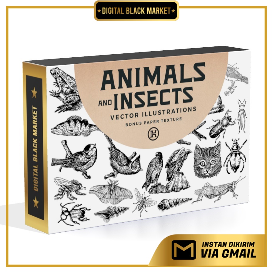 Animals And Insects Vectors - Photoshop &amp; Illustrator