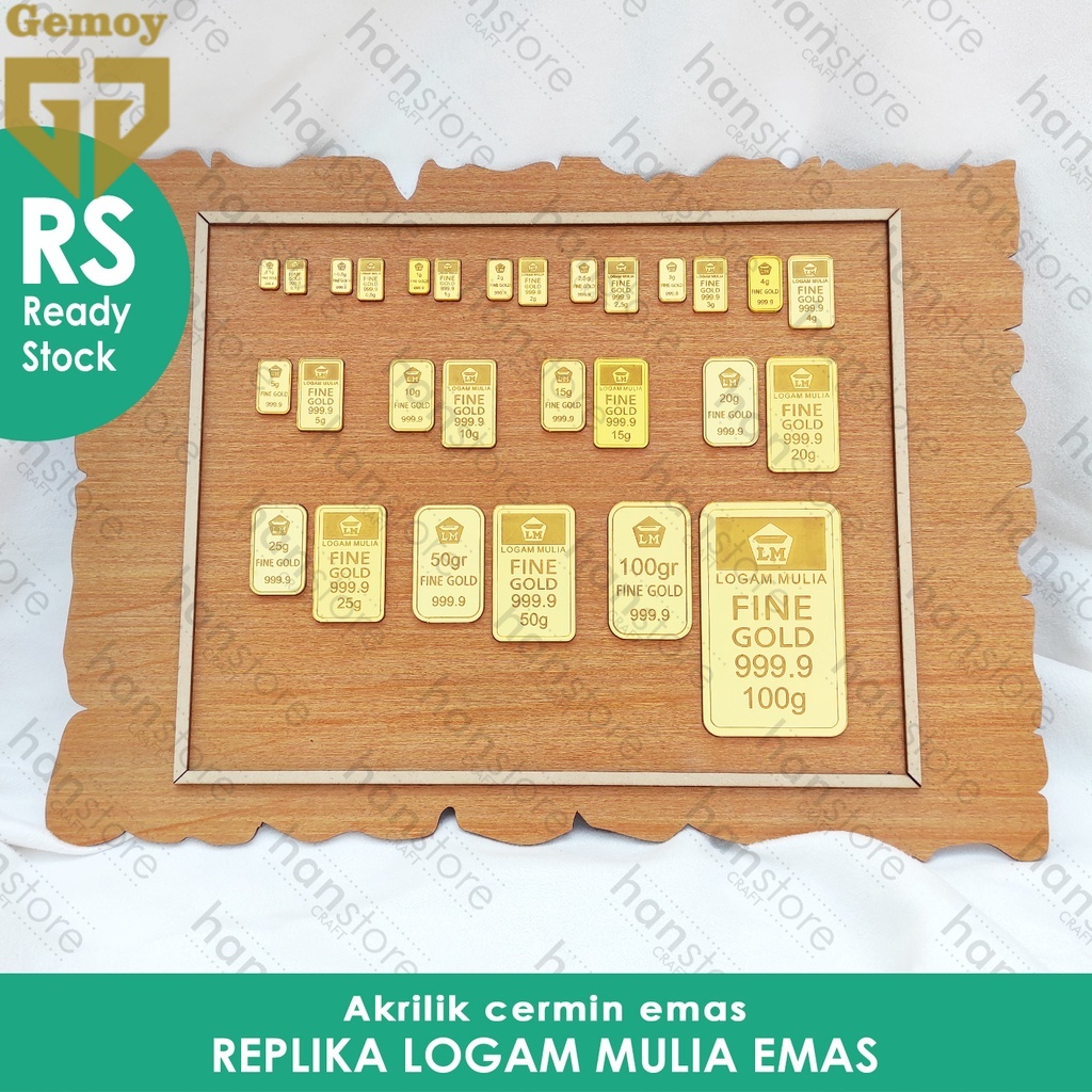RS Replika logam mulia emas 15gr - 100gr Desain Lama &amp; Desain BARU untuk mahar / Dekorasi / Mahar