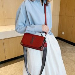 Dp Store Jt80290 Tas Selempang Wanita Karir YSL Import Murah Kekinian Hitam Merah Khaki Putih