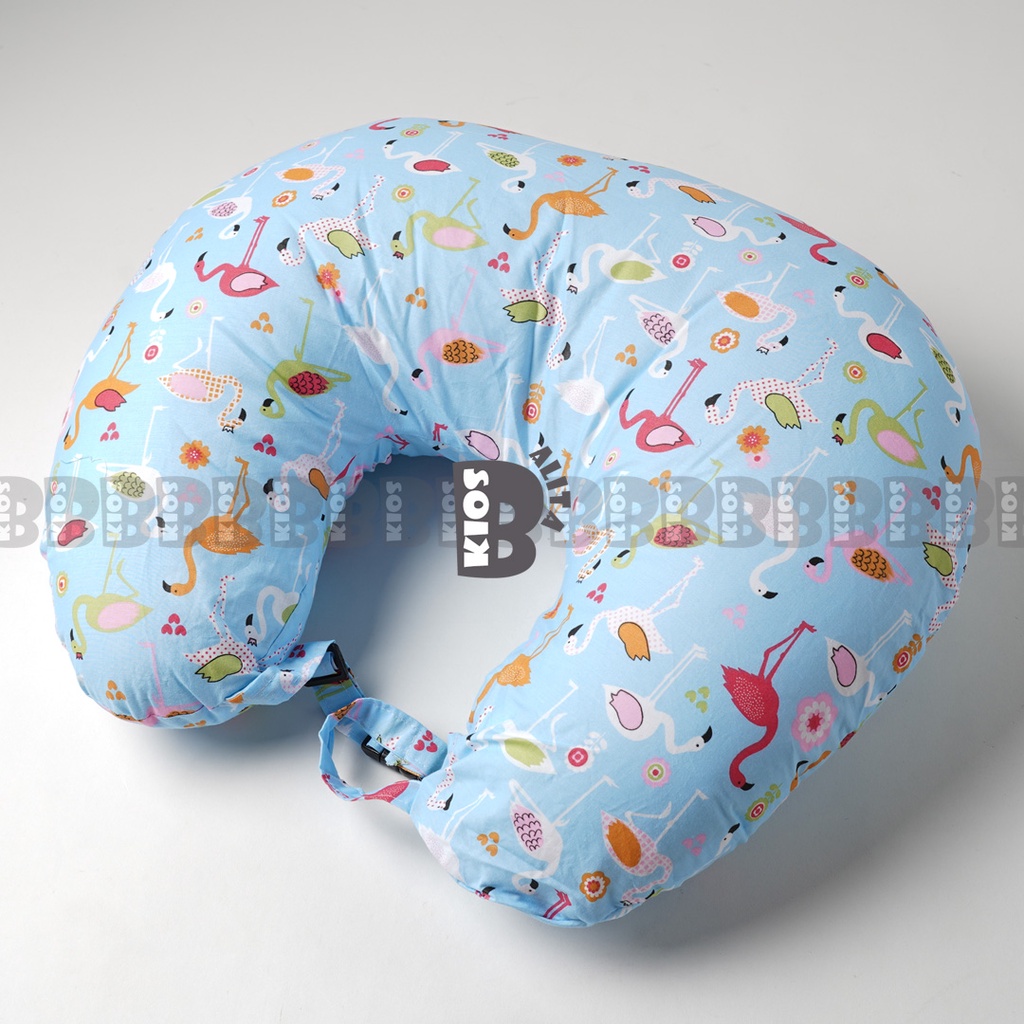 JUMBO BANTAL MENYUSUI BAYI / UKURAN JUMBO BANTAL IBU MENYUSUI ASI / NURSING PILLOW BUSUI BANSU-FLAMINGO BLUE