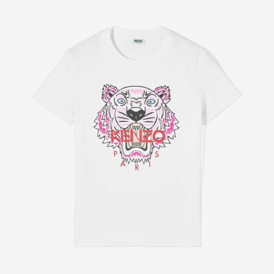 knzo Women Tiger Tee White/Pink