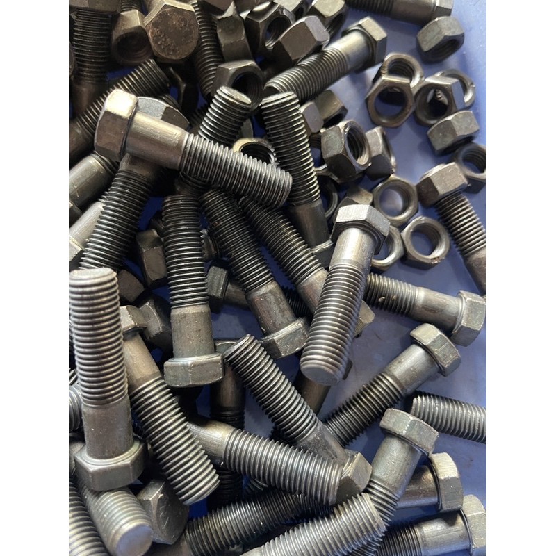 BAUT MUR BAJA M10 x 40 x P1.25 - BAUT MUR BAJA HITAM KUNCI 14 PJG 4 CM GRADE 8.8