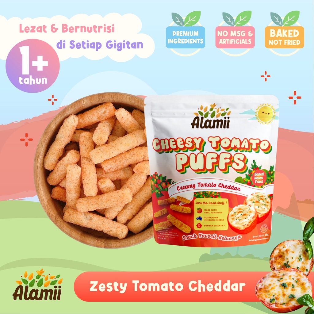 Alamii Snack Bayi Sehat No MSG 25 gram - Creamy Tomato Cheddar