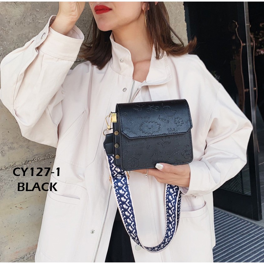 TAS wanita terbaru 2020, model niche prancis fashion shoulder bag CY127 ZIOSCARF