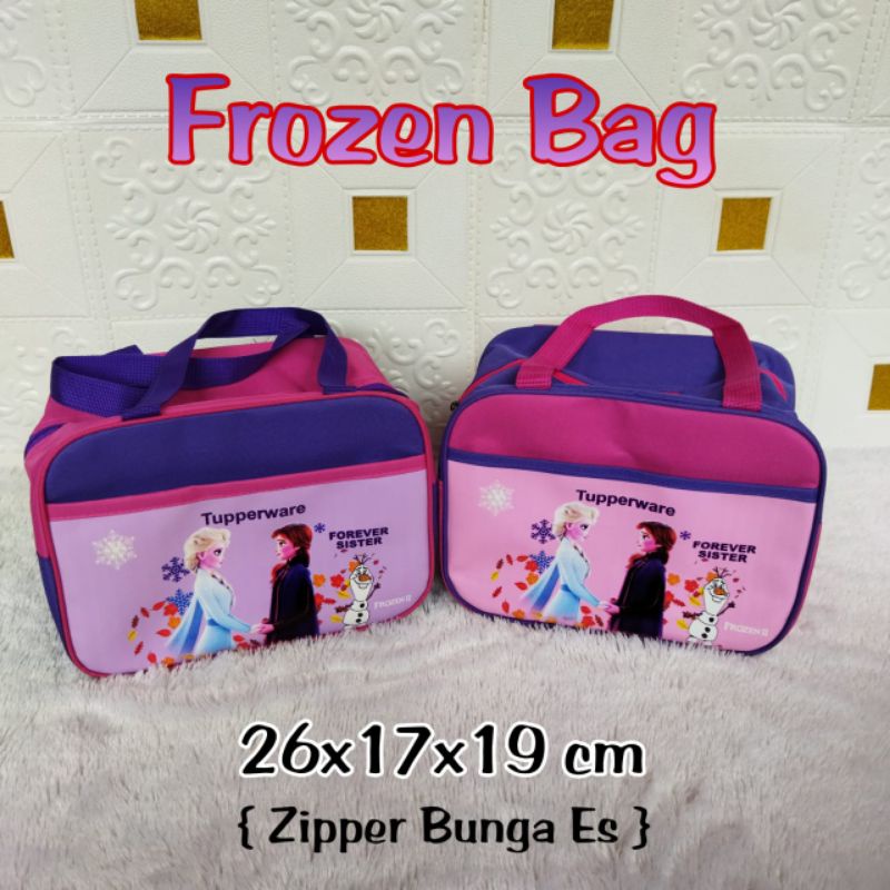 Tupperware Tas Frozen Zipper bunga es ( Hanya Tas bekal )