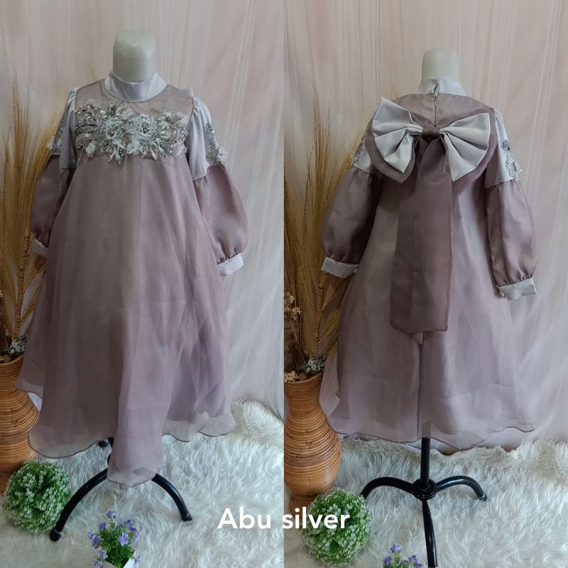 gaun anak organza