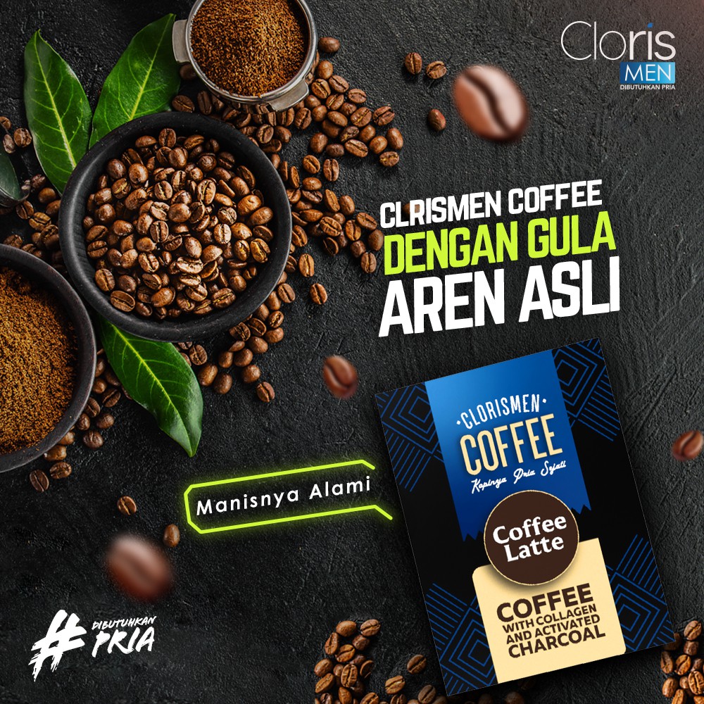 Cloriamen Coffee Coffe Latte Kopi Pria Sejati With Collagen And Activated Charcoal Menyehatkan Kulit Dari Dalam Bpom Original 100%-5