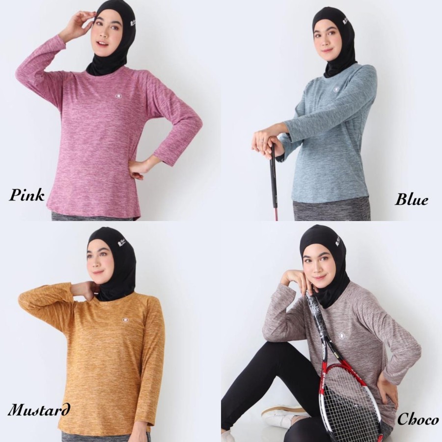 Baju Pakaian Kaos Tunik Tunic Atasan Olahraga Sport Sporty Wanita Perempuan Cewek Kekinian Tangan Pa