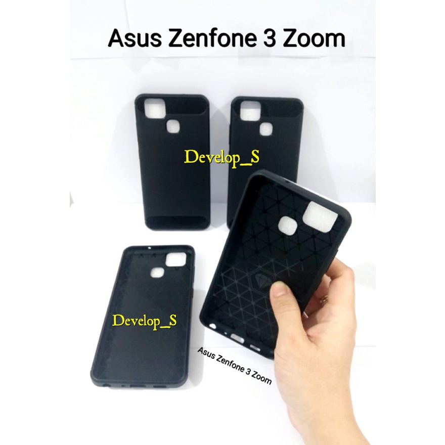 Case Rugged Casing Fiber Carbon Asus Zenfone 3 Zoom / Zenfone Zoom S