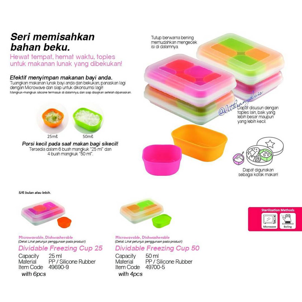 Dijual Richell Dividable Freezing Cup cups mpasi baby cubes Grosir Berkualitas