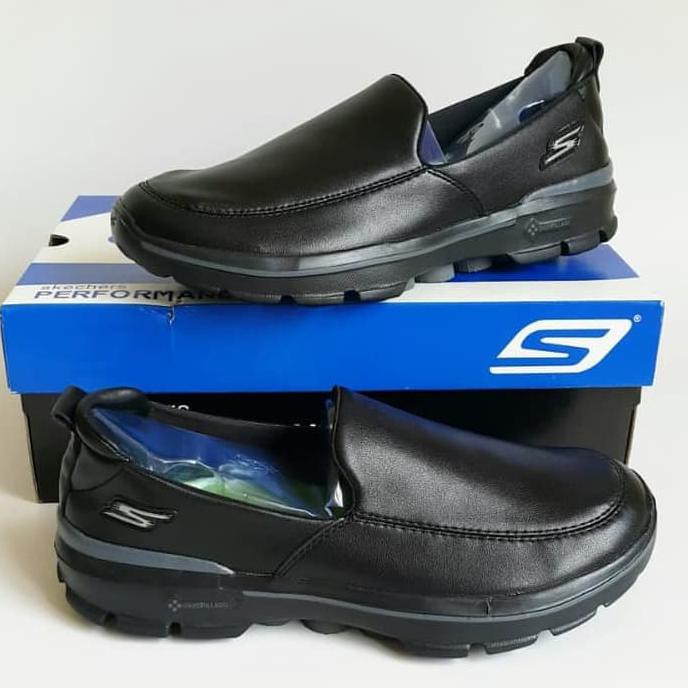 promo sepatu pria skechers/skecher/sketchers/sketcher gowalk 3 leather new - navy, 41 terbaru
