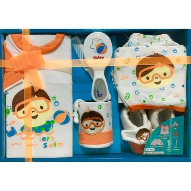 Paket Perlengkapan Bayi / Kado Lahiran Bayi Baru Lahir 11160 / Hadiah  Kado Bayi Two Angels Gift Set S1 /Kiddy Baby Gift Set 11160 Satu Set Pakaian Bayi