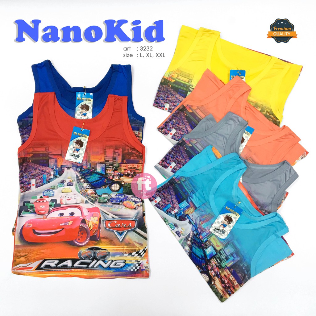 NANOKID | Singlet Anak Cowok / Kaos Dalam Anak Cowok KARAKTER