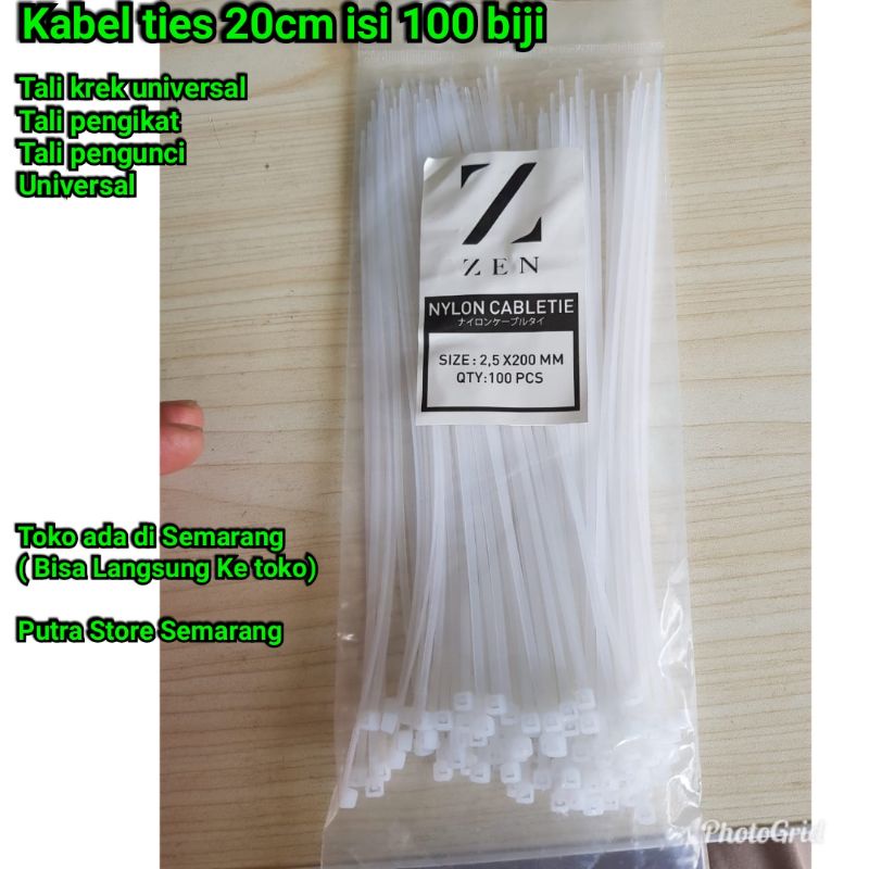 Kabel Tis 20cm Besar panjang Tali ikat isi 100 pcs Kabel ties Tali ties Tali krek