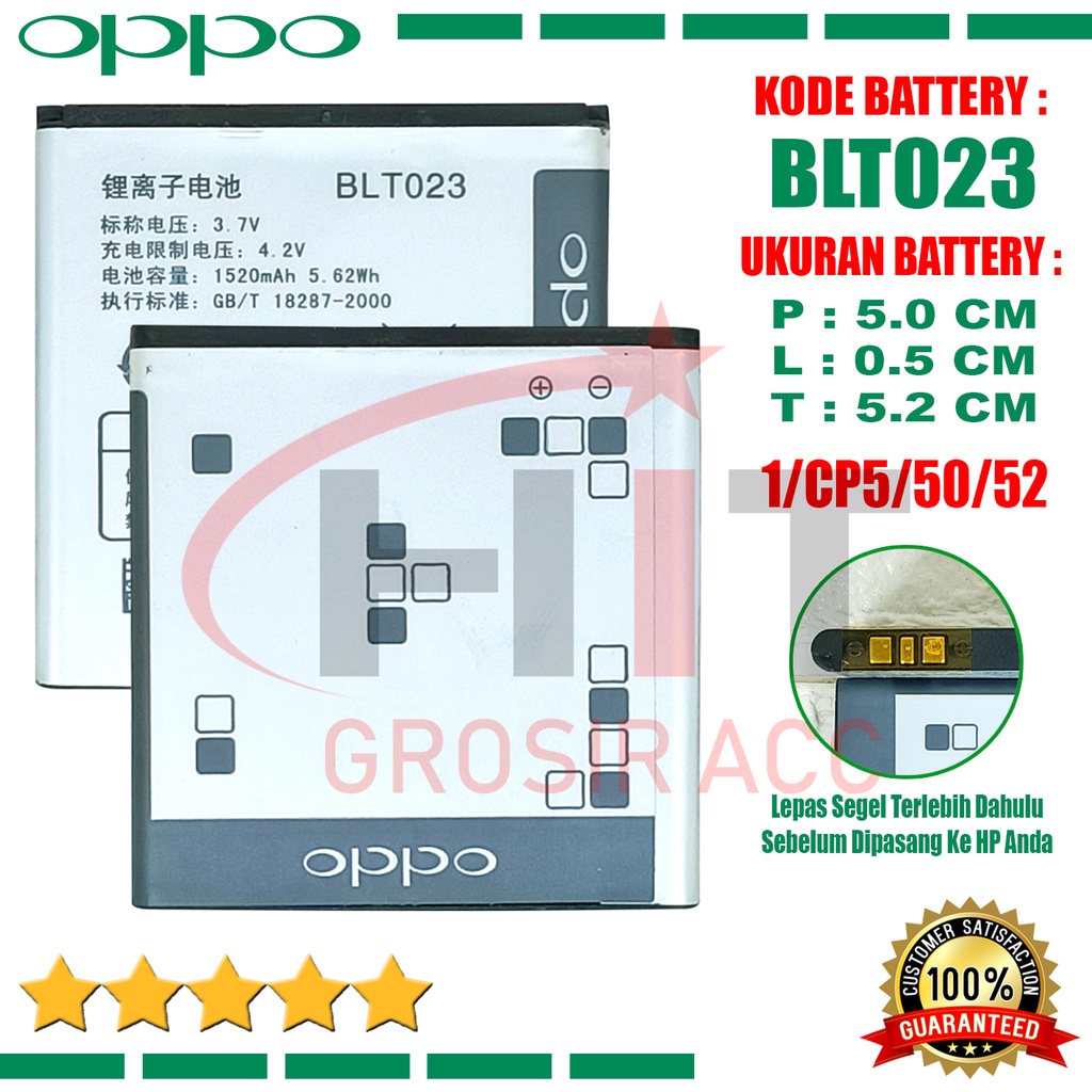 Baterai Battery Original OPPO BLT023 Find 3 R811 R807 X905 A91