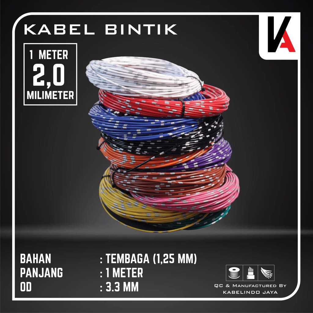 Kabel Bintik AVS 2MM x 1M Kabel Otomotif Body Mobil Motor Serabut Tembaga