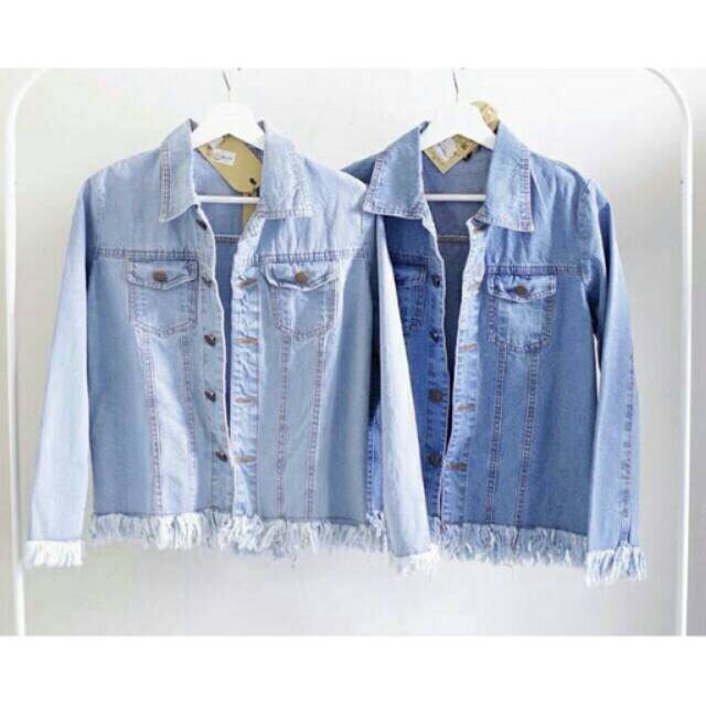 Jaket Jeans Rawis/ Jaket Jeans Oversize/ Jaket Wanita Pusatgrosir_solo