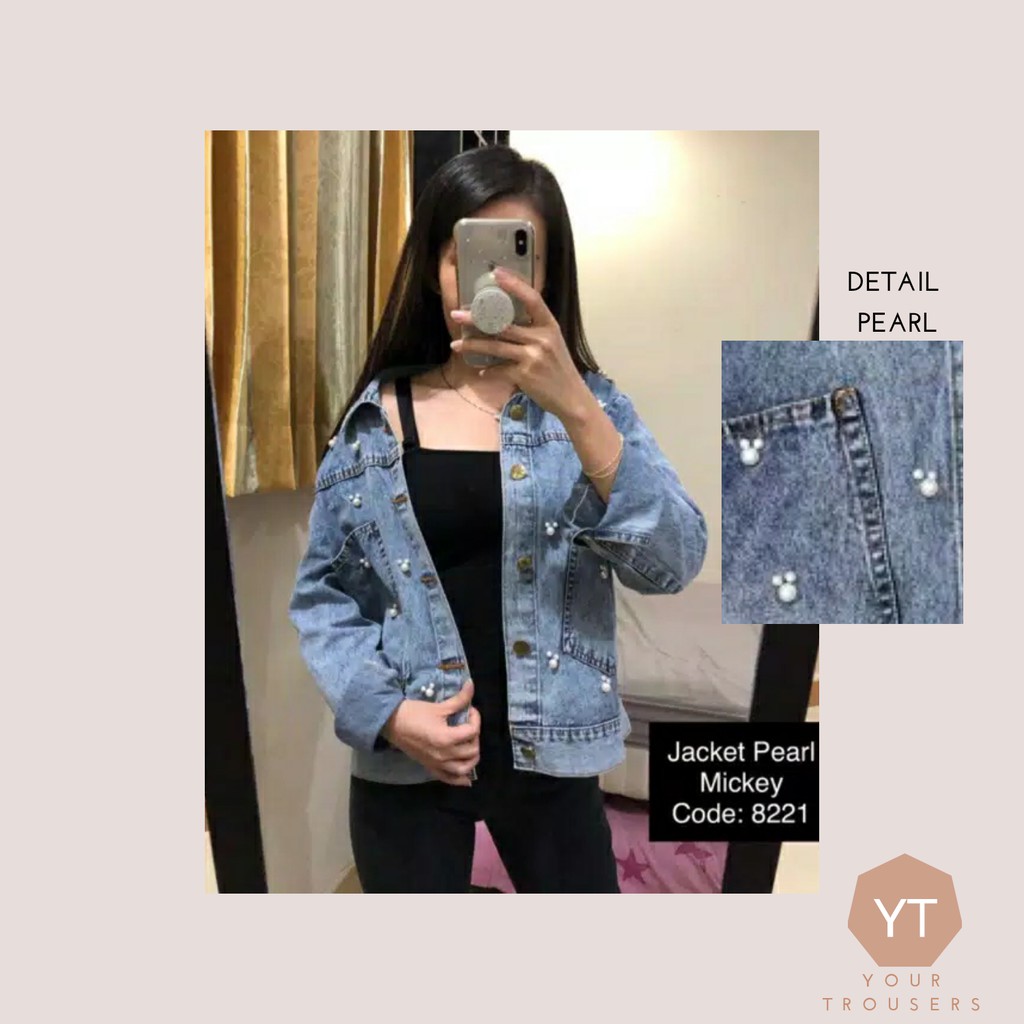 Mickey Pearl Denim Jacket