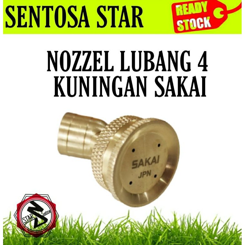 NOZZLE SPRAYER/ SPUYER KUNINGAN/ NOSEL KUNINGAN LUBANG 4 SAKAI SEKELAS TANIKA