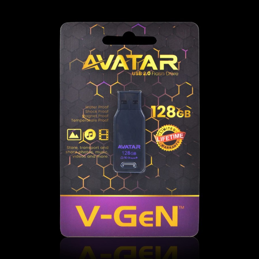 USB Flashdisk V-GeN 128GB AVATAR USB 2.0 UFD Flashdrive VGEN