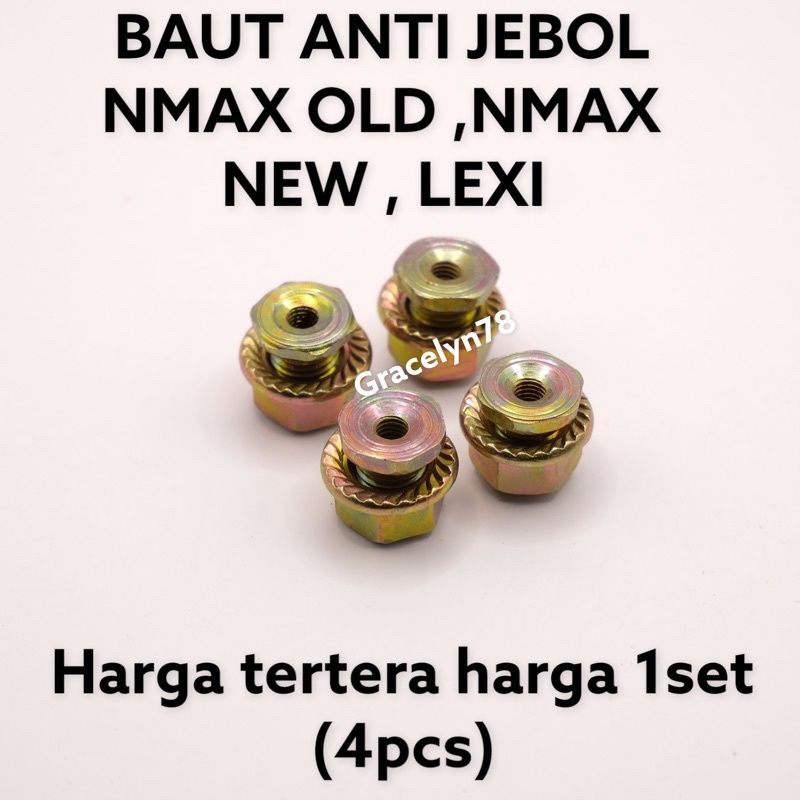 4 pcs Baut anti jebol Nmax lexi aerox xmax