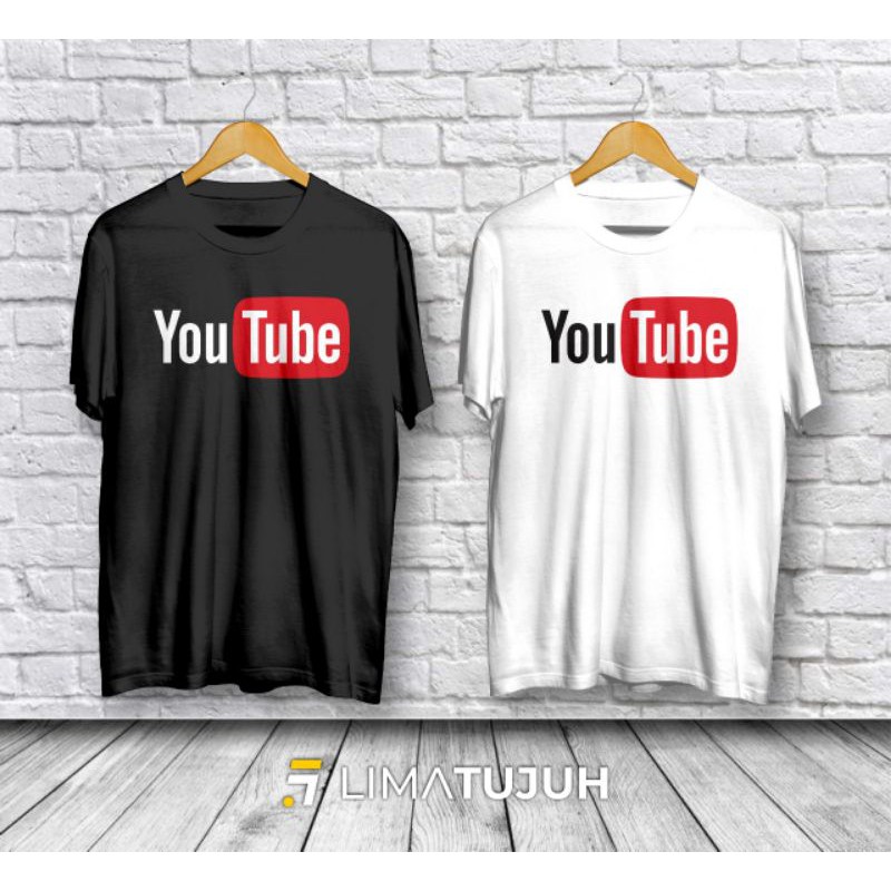 Baju Kaos YT YouTube logo Combed 30s Premium