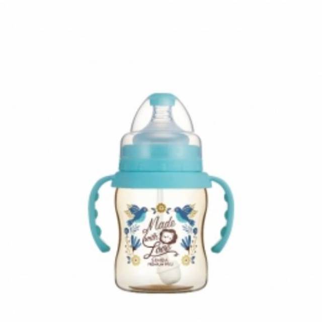 SIMBA Dorothy PPSU Wide Neck Feeding Bottle with Auto Straw &amp; Handle 200ml S61871 S61870 S61874